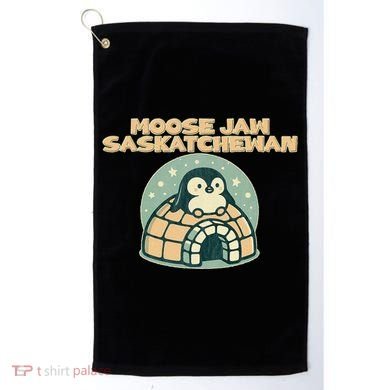 Moose Jaw Saskatchewan Canada Cute Penguin Golf Towel