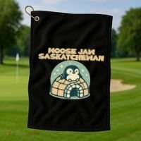 Moose Jaw Saskatchewan Canada Cute Penguin Golf Towel thumb 1