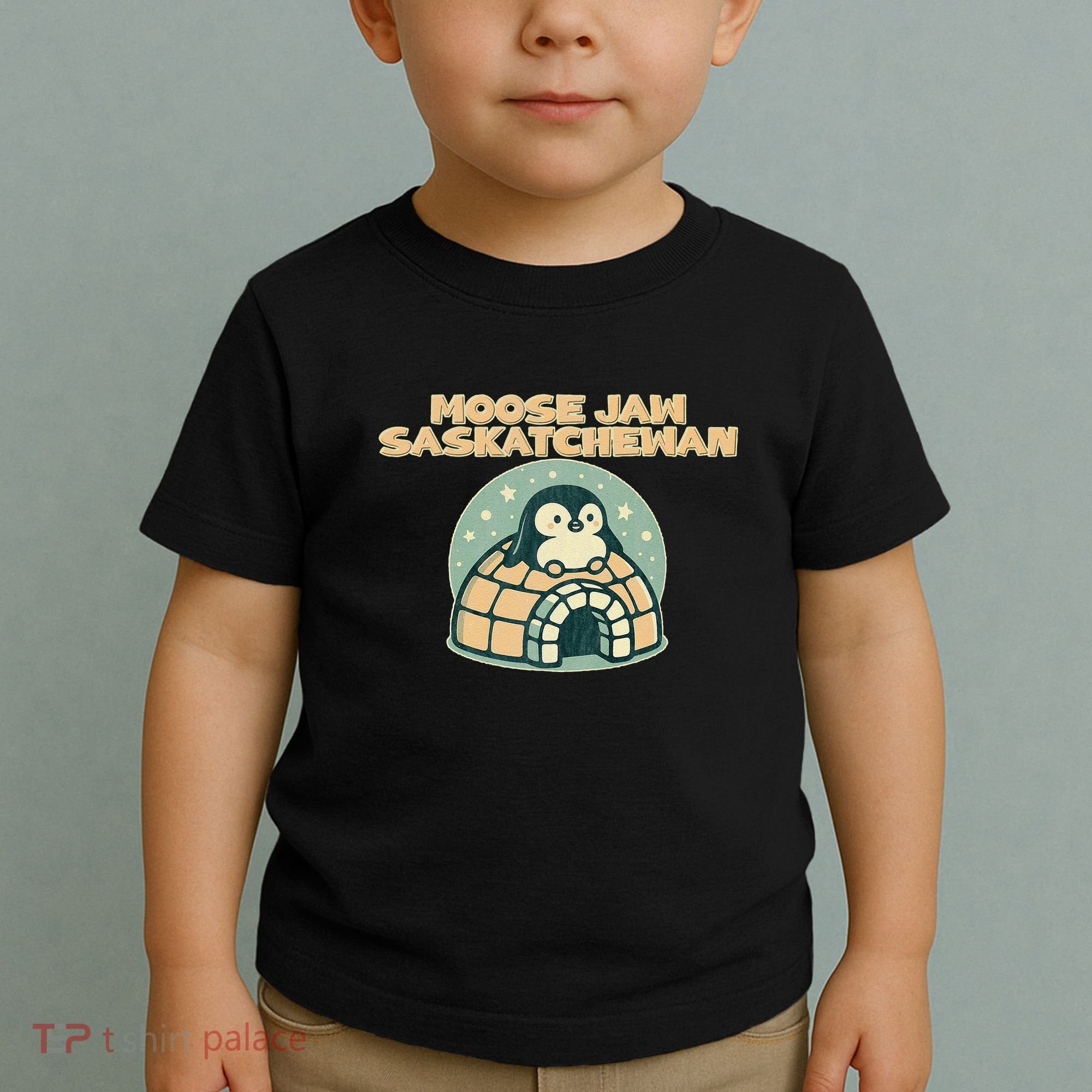 Moose Jaw Saskatchewan Canada Cute Penguin Toddler T-Shirt