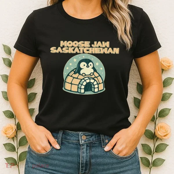 Moose Jaw Saskatchewan Canada Cute Penguin Women's T-Shirt