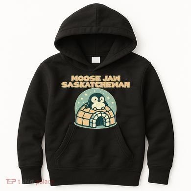 Moose Jaw Saskatchewan Canada Cute Penguin Kids Hoodie