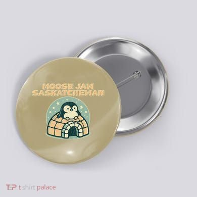 Moose Jaw Saskatchewan Canada Cute Penguin Button