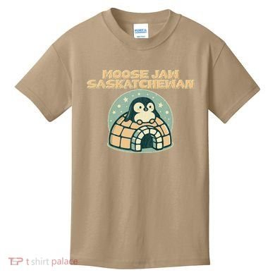 Moose Jaw Saskatchewan Canada Cute Penguin Kids T-Shirt
