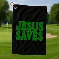 Mall Jesus Saves Golf Towel thumb 1