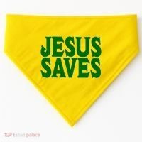 Mall Jesus Saves USA-Made Doggie Bandana thumb 0