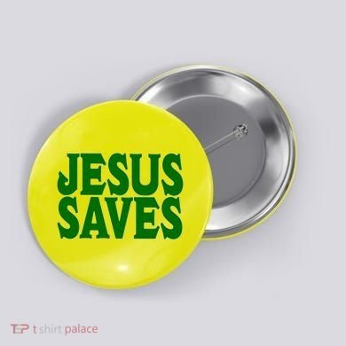 Mall Jesus Saves Button