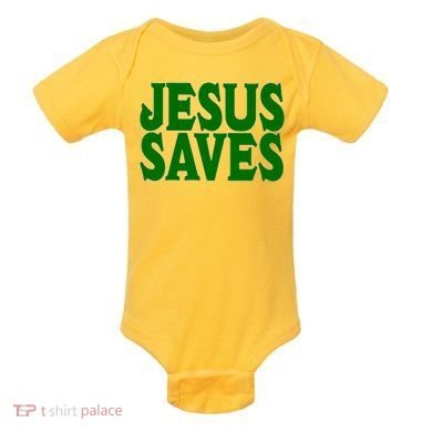 Mall Jesus Saves Baby Bodysuit