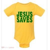 Mall Jesus Saves Baby Bodysuit thumb 0