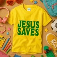 Mall Jesus Saves Kids T-Shirt thumb 3