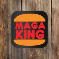 Maga King Burger Spoof Logo Coaster thumb 0