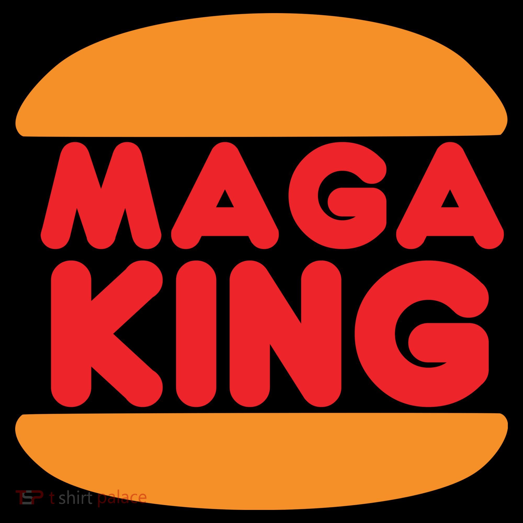 Maga King Burger Spoof Logo Coaster