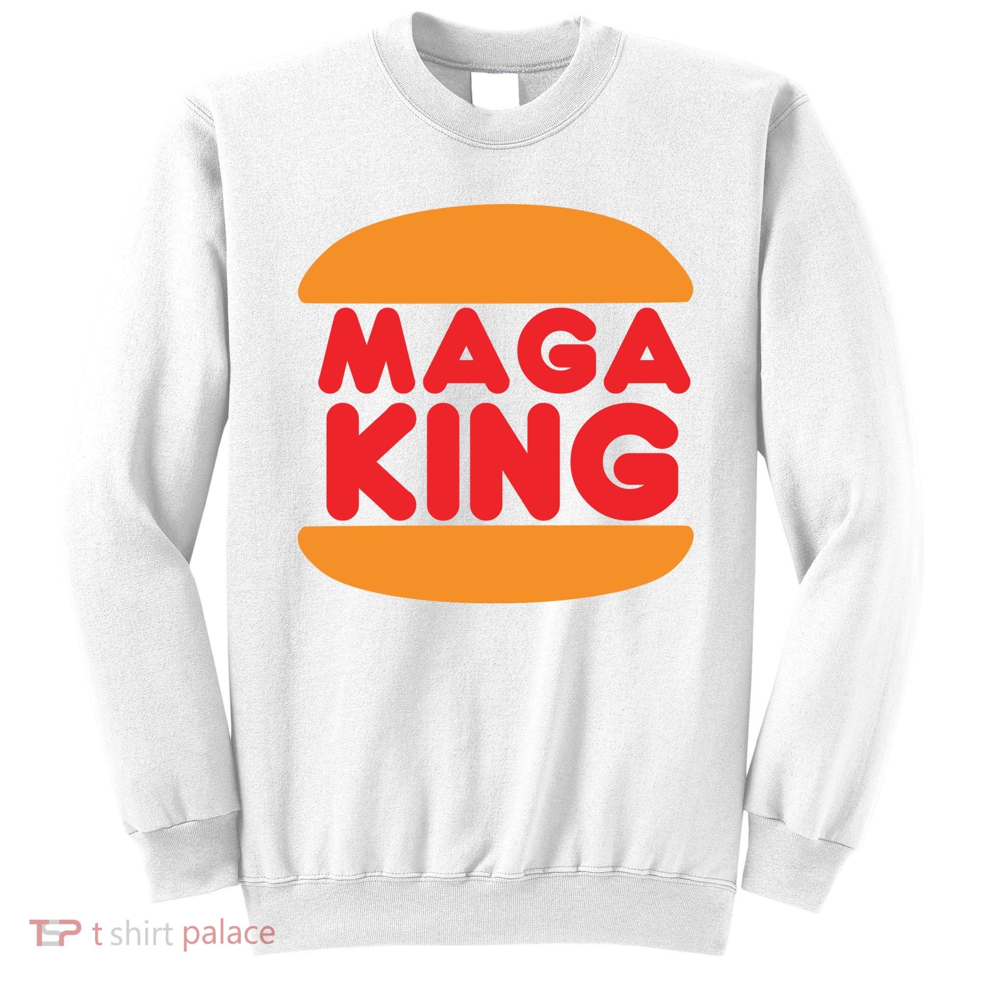 Maga King Burger Spoof Logo Sweatshirt