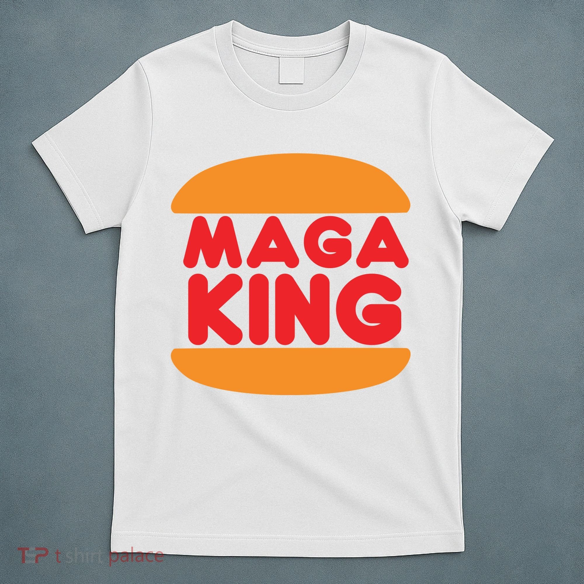 Maga King Burger Spoof Logo T-Shirt