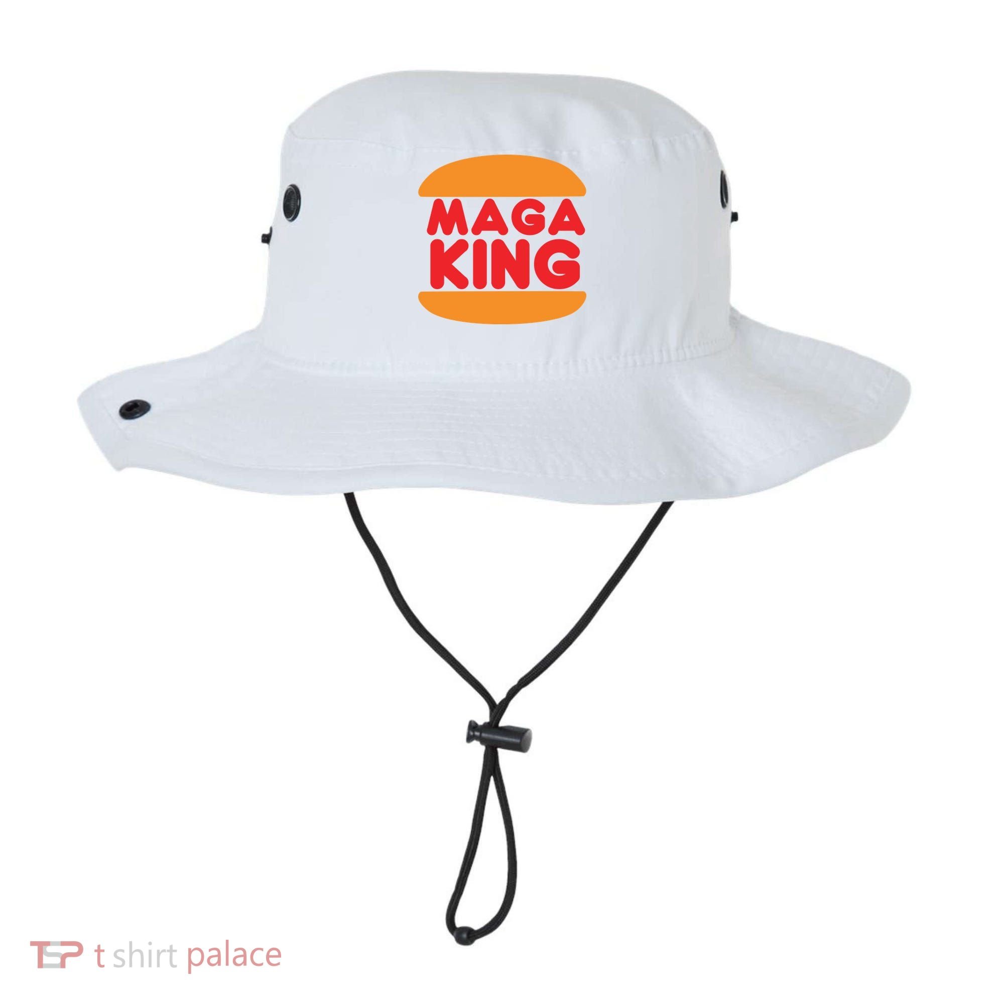 Maga King Burger Spoof Logo Bucket Hat