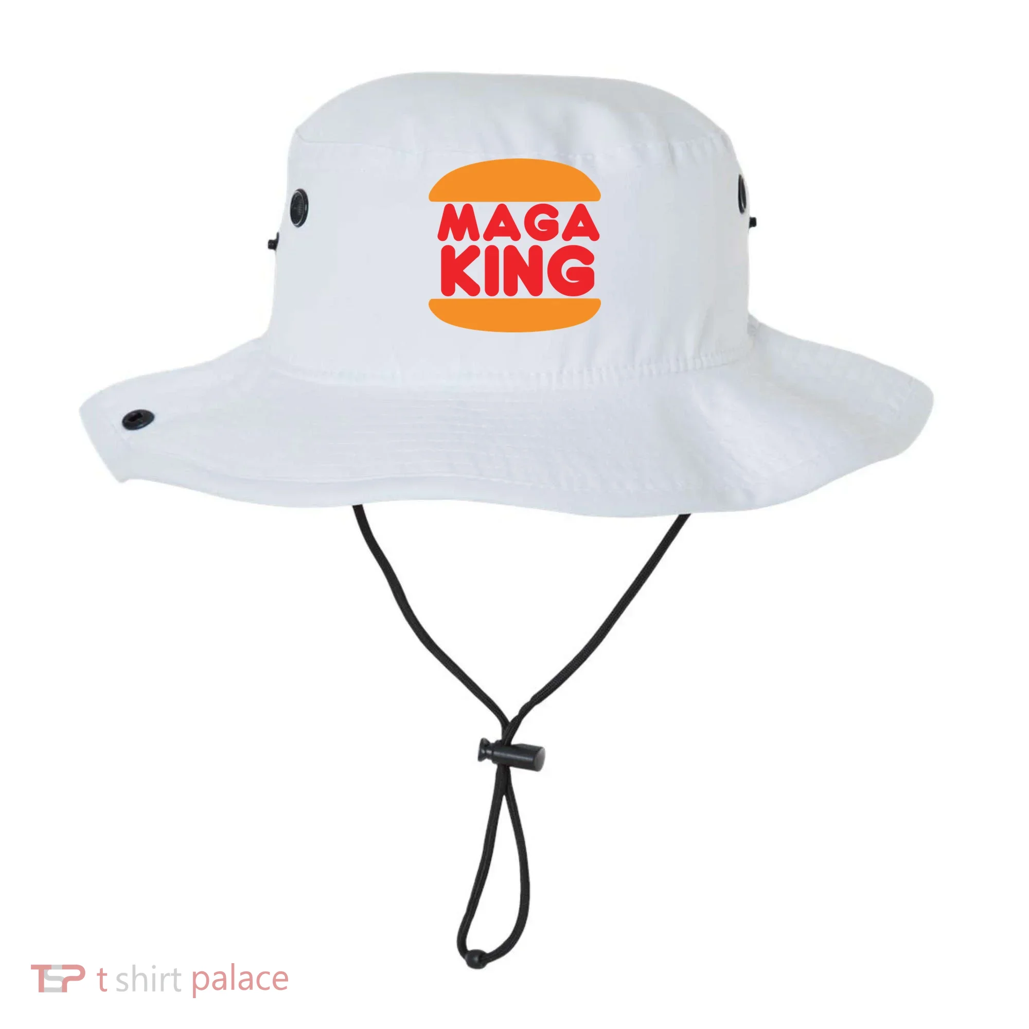 Maga King Burger Spoof Logo Bucket Hat