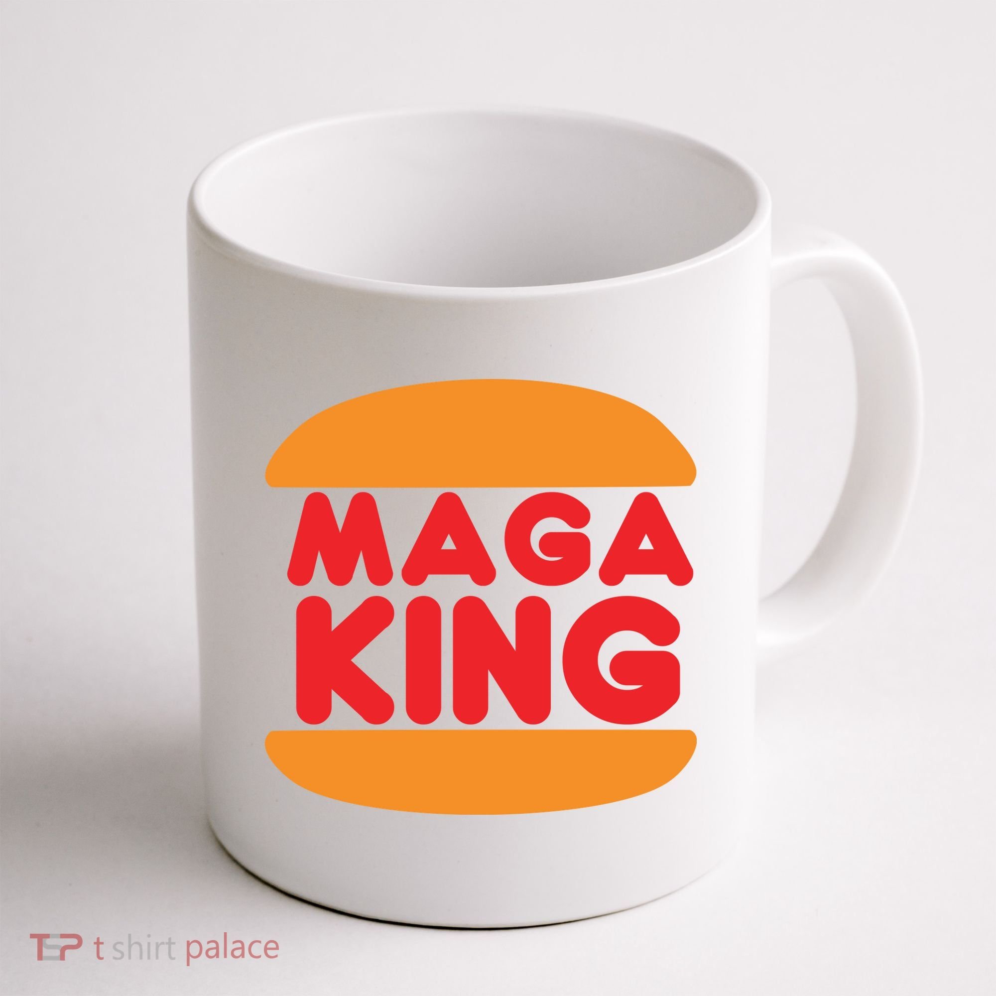 Maga King Burger Spoof Logo Coffee Mug