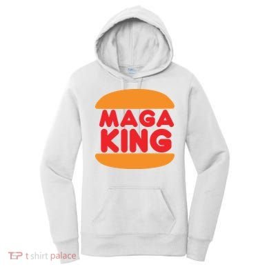Maga King Burger Spoof Logo Women's Hoodie