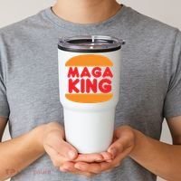 Maga King Burger Spoof Logo Tumbler thumb 2