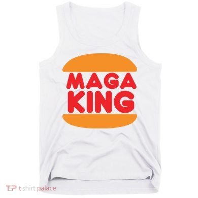 Maga King Burger Spoof Logo Tank Top