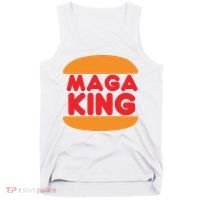 Maga King Burger Spoof Logo Tank Top thumb 0