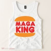 Maga King Burger Spoof Logo Tank Top thumb 2