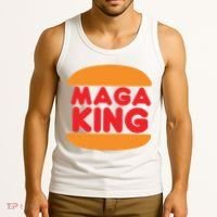 Maga King Burger Spoof Logo Tank Top thumb 3
