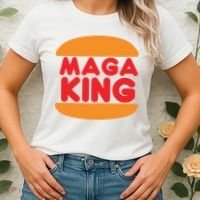 Maga King Burger Spoof Logo Women's T-Shirt thumb 2