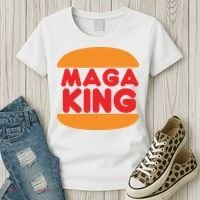 Maga King Burger Spoof Logo Women's T-Shirt thumb 3