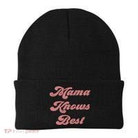 Mama Knows Best Momlife Proud Mom Trendy Vici Funny Gift Beanie thumb 0