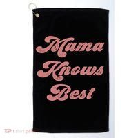 Mama Knows Best Momlife Proud Mom Trendy Vici Funny Gift Golf Towel thumb 0
