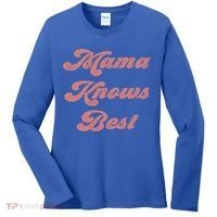 Mama Knows Best Momlife Proud Mom Trendy Vici Funny Gift Women's Long Sleeve Shirt thumb 0