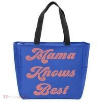 Mama Knows Best Momlife Proud Mom Trendy Vici Funny Gift Tote Bag thumb 0