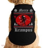 Merry Krampus Christmas Xmas Horror Ugly Sweater Evil Pajama Gift Doggie Tank thumb 0
