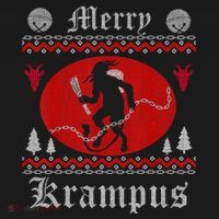 Merry Krampus Christmas Xmas Horror Ugly Sweater Evil Pajama Gift Doggie Tank thumb 4