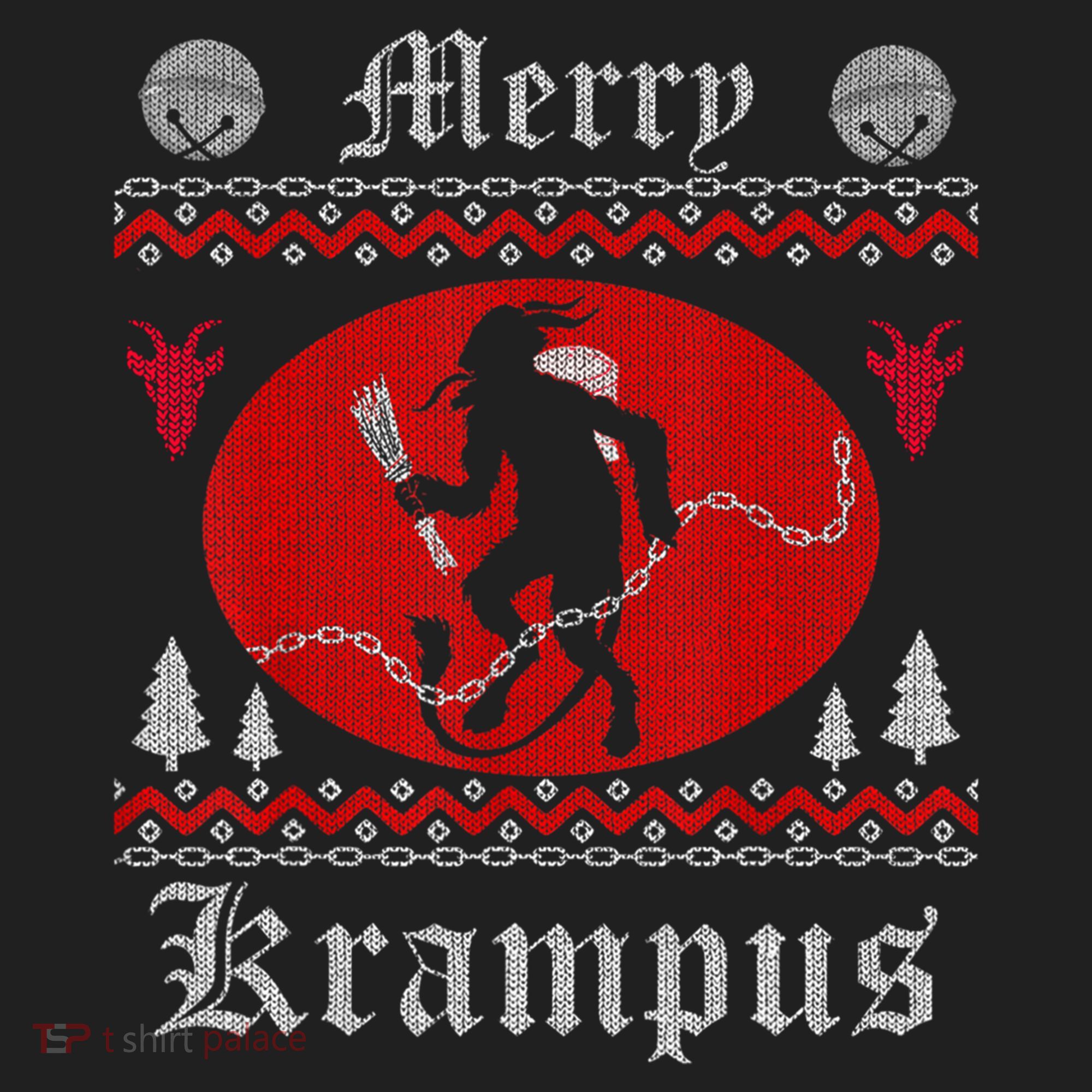 Merry Krampus Christmas Xmas Horror Ugly Sweater Evil Pajama Gift Golf Towel