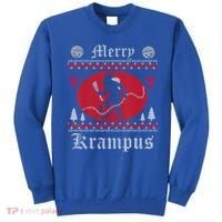Merry Krampus Christmas Xmas Horror Ugly Sweater Evil Pajama Gift Sweatshirt thumb 0