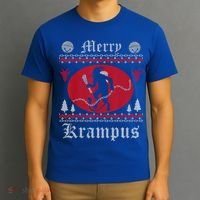 Merry Krampus Christmas Xmas Horror Ugly Sweater Evil Pajama Gift T-Shirt thumb 3