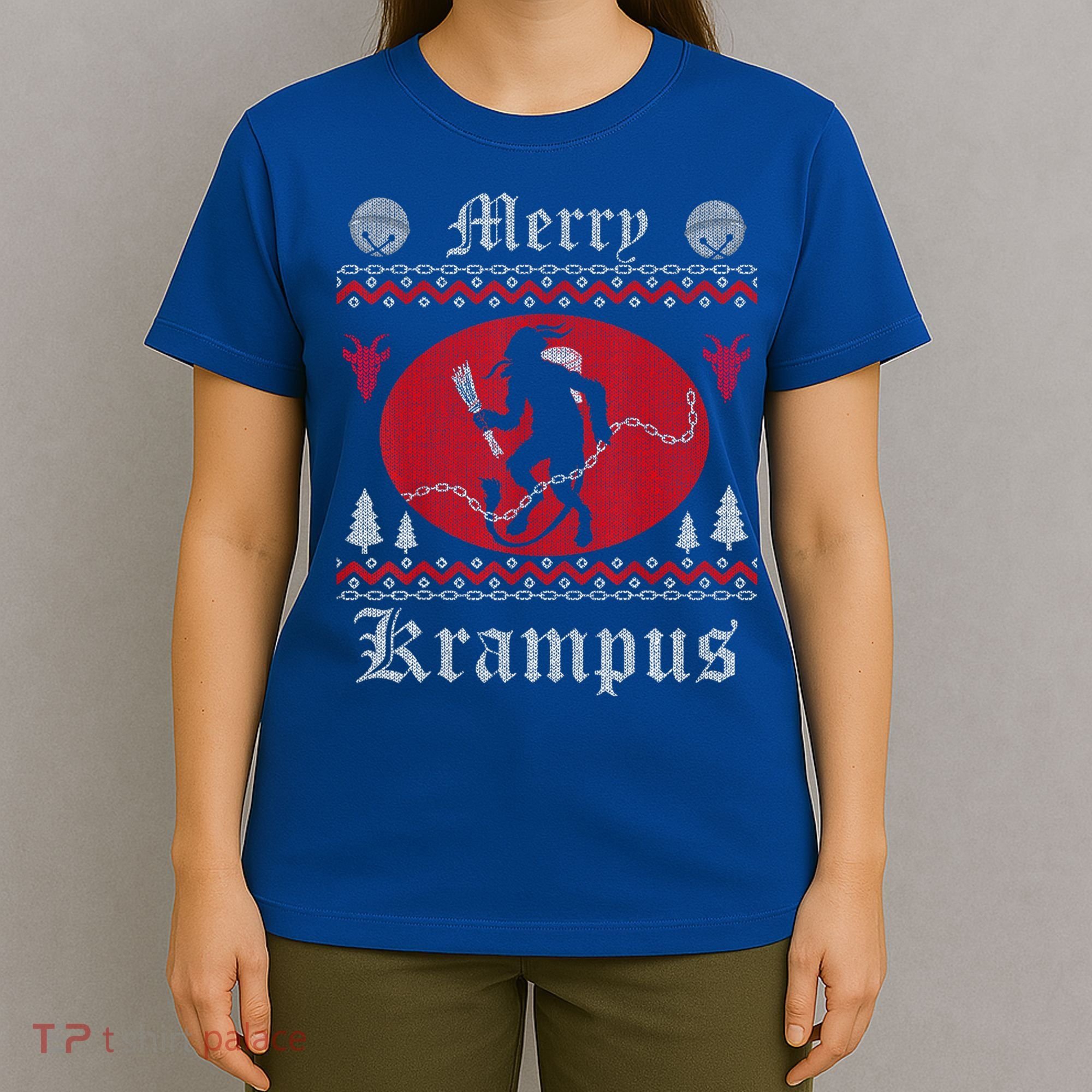 Merry Krampus Christmas Xmas Horror Ugly Sweater Evil Pajama Gift T-Shirt