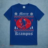 Merry Krampus Christmas Xmas Horror Ugly Sweater Evil Pajama Gift T-Shirt thumb 5