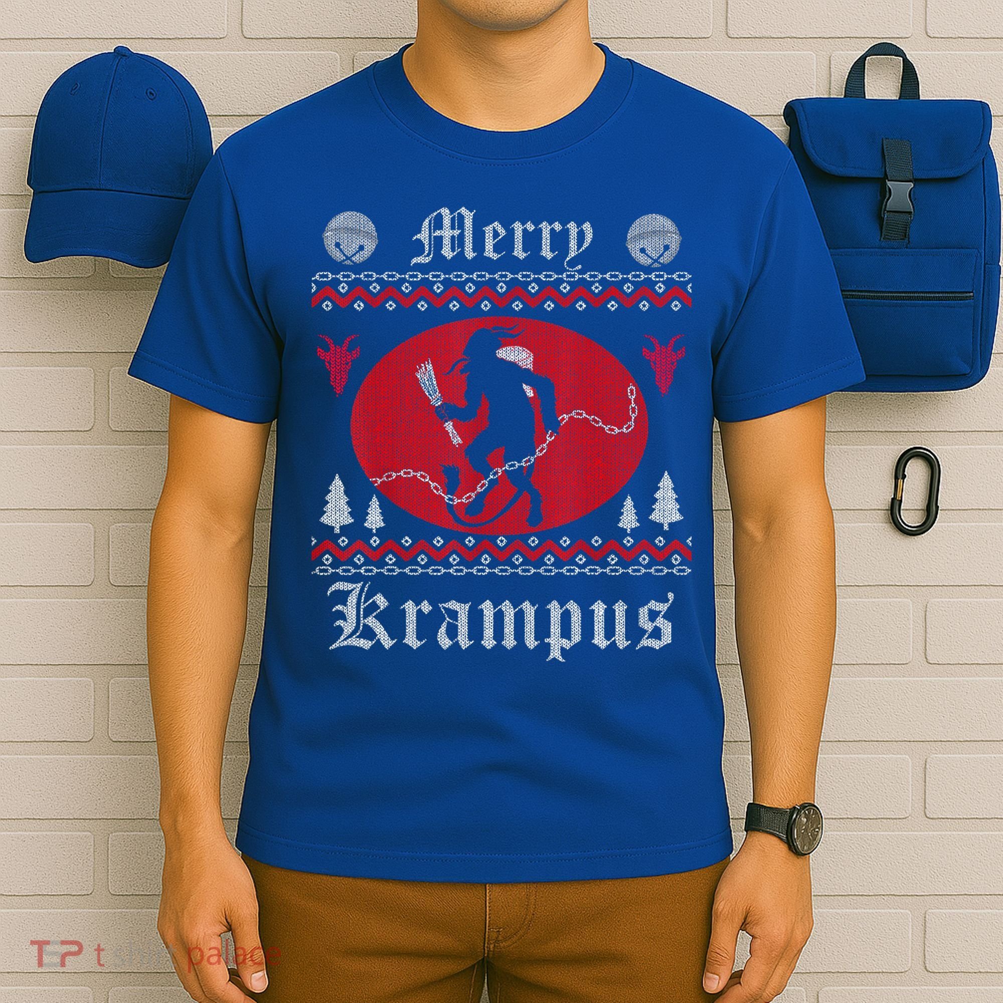 Merry Krampus Christmas Xmas Horror Ugly Sweater Evil Pajama Gift T-Shirt
