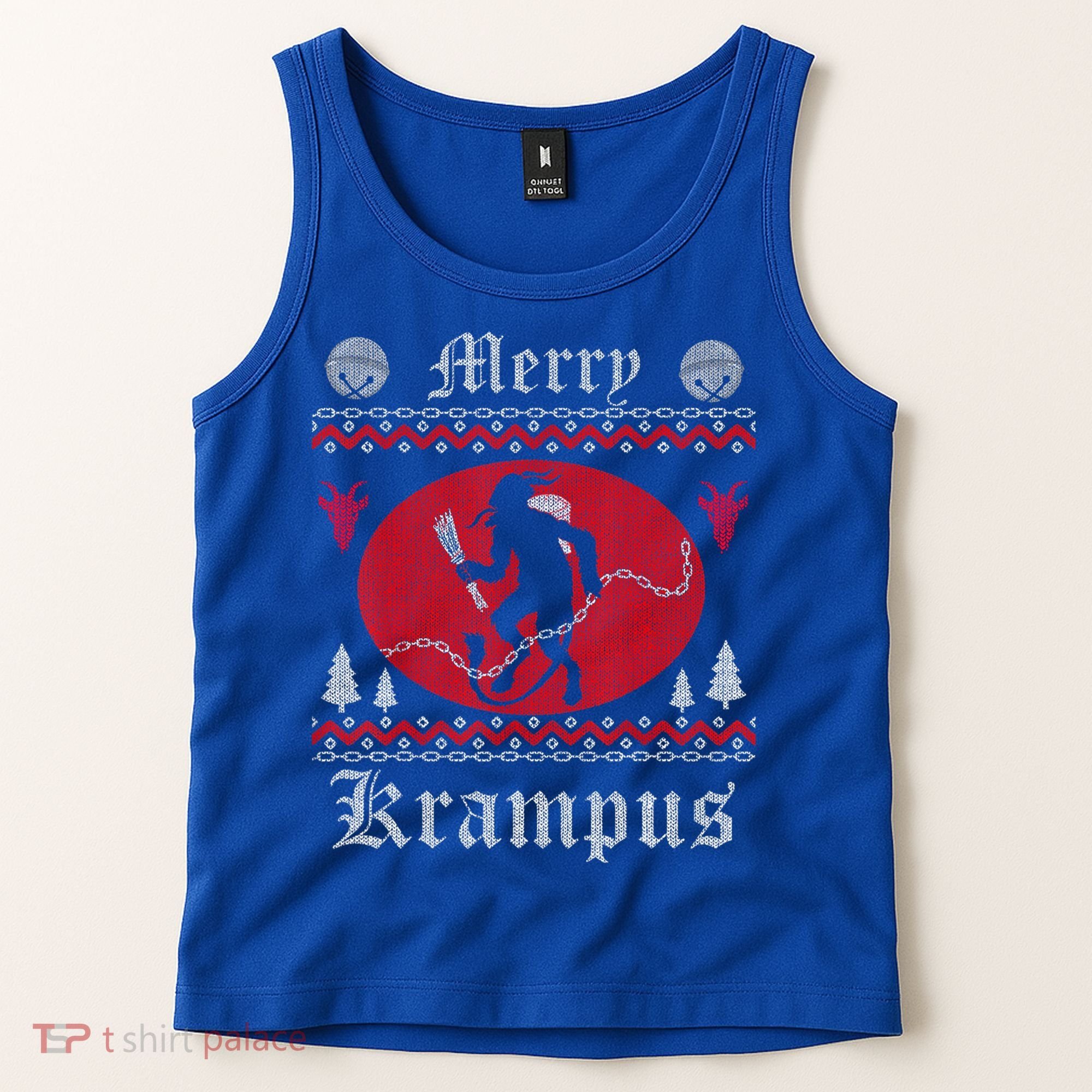 Merry Krampus Christmas Xmas Horror Ugly Sweater Evil Pajama Gift Tank Top