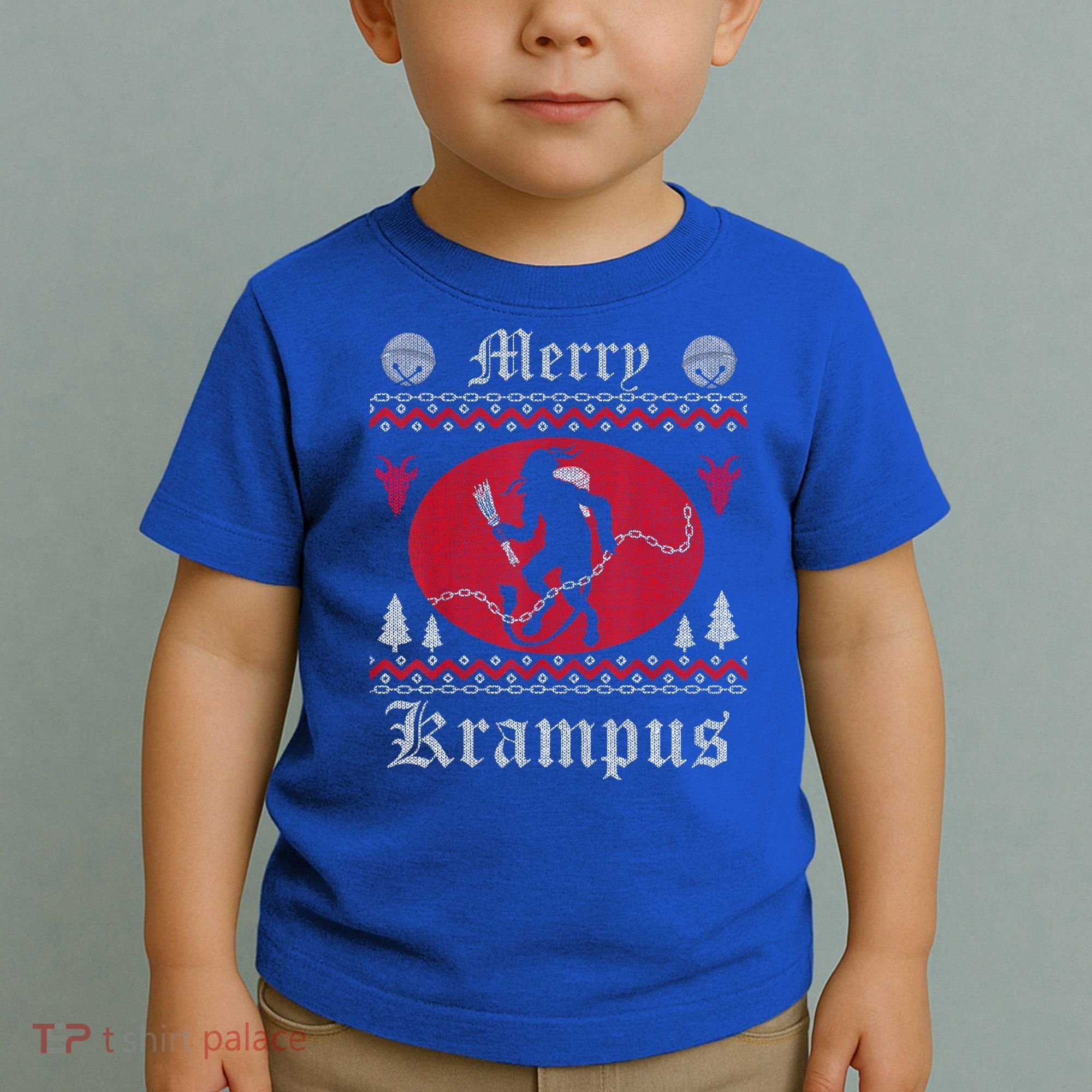 Merry Krampus Christmas Xmas Horror Ugly Sweater Evil Pajama Gift Toddler T-Shirt