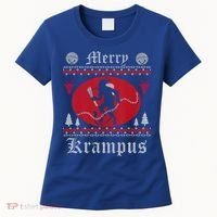 Merry Krampus Christmas Xmas Horror Ugly Sweater Evil Pajama Gift Women's T-Shirt thumb 0