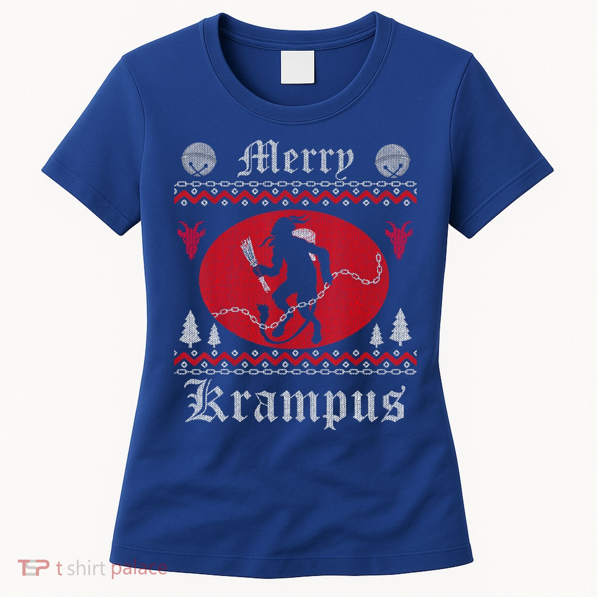Merry Krampus Christmas Xmas Horror Ugly Sweater Evil Pajama Gift Women's T-Shirt