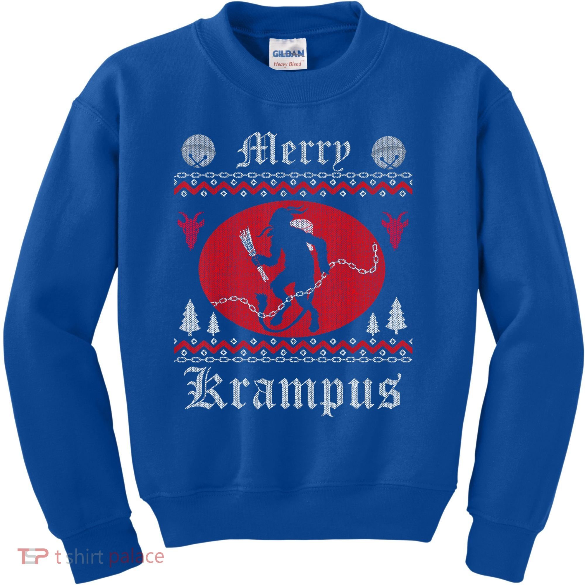 Merry Krampus Christmas Xmas Horror Ugly Sweater Evil Pajama Gift Kids Sweatshirt