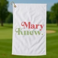 Mary Knew Christmas Golf Towel thumb 1