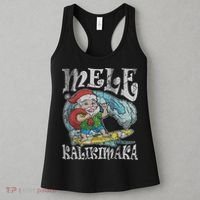 Mele Kalikimaka Christmas Santa Claus Hawaii Surfing Women's Tank Top thumb 3