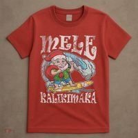 Mele Kalikimaka Christmas Santa Claus Hawaii Surfing T-Shirt thumb 4