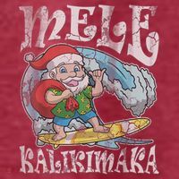Mele Kalikimaka Christmas Santa Claus Hawaii Surfing T-Shirt thumb 5