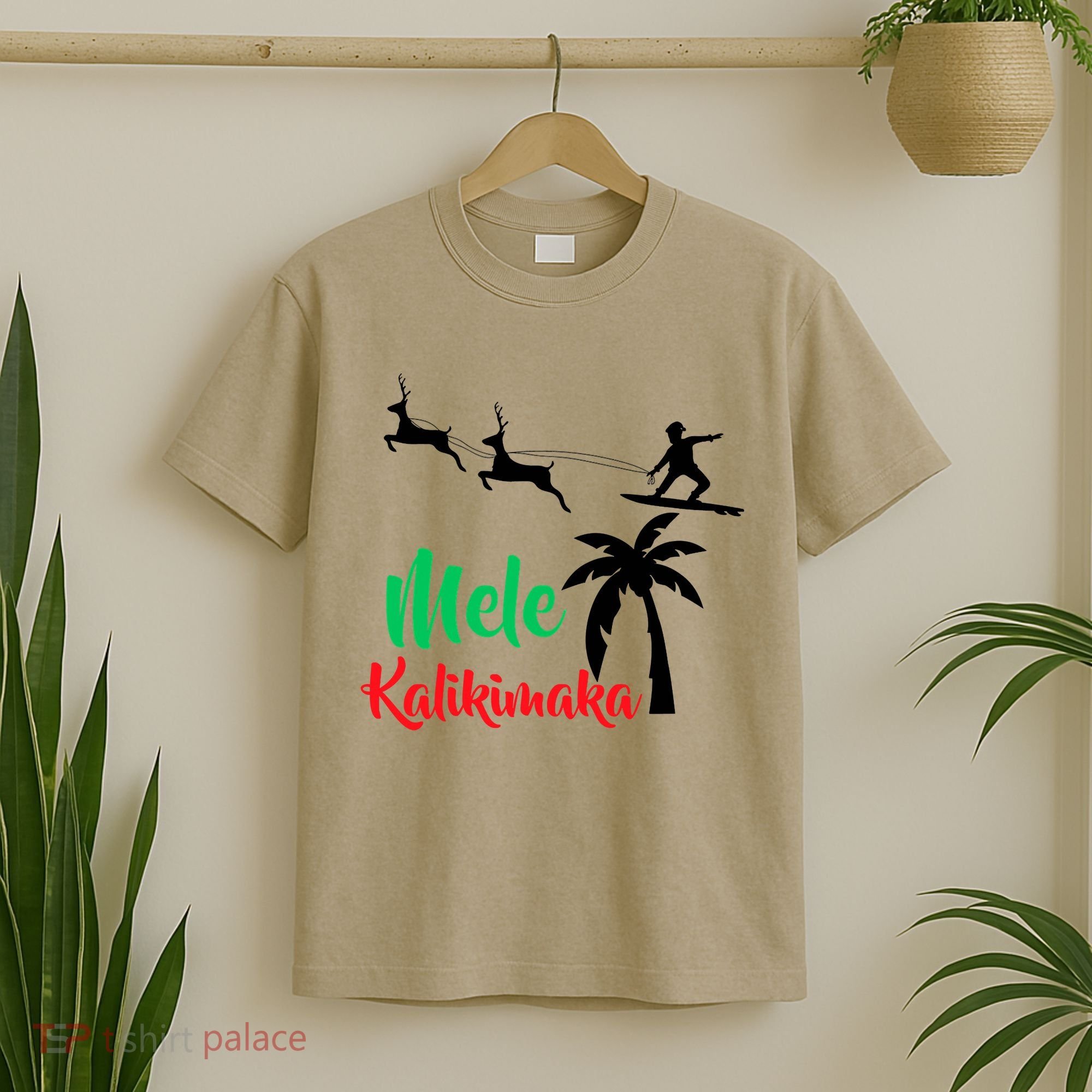 Mele Kalikimaka Christmas Hawaiian Xmas Santa T-Shirt